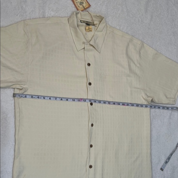 NWT 100% Silk Tommy Bahama Afortunado Camp Cream Casual Button Down Shirt - Picture 6 of 15